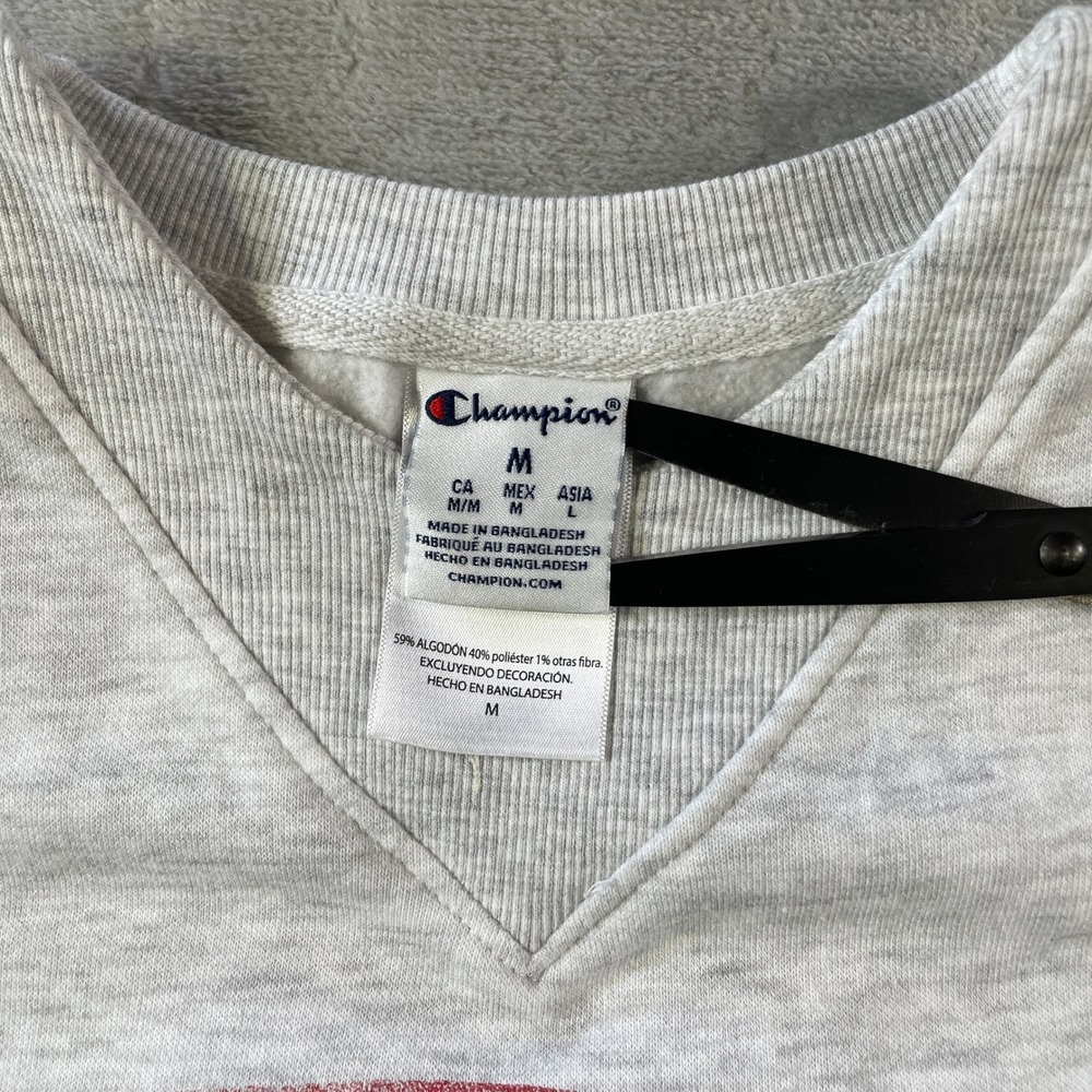 Arkansas Razorbacks Sweatshirt Champion Womens Medium Gray V Neck NCAA College - Picture 2 of 9